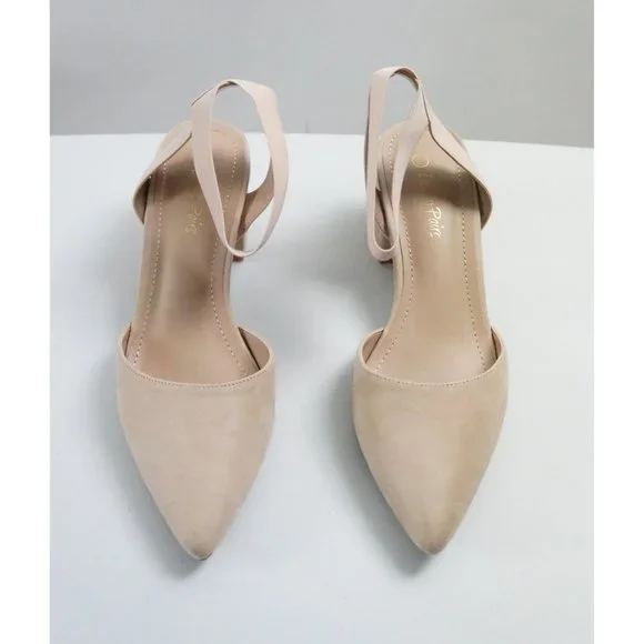 Dream Pairs Chunky Heels, Ankle Straps, Nude - Picture 5 of 7